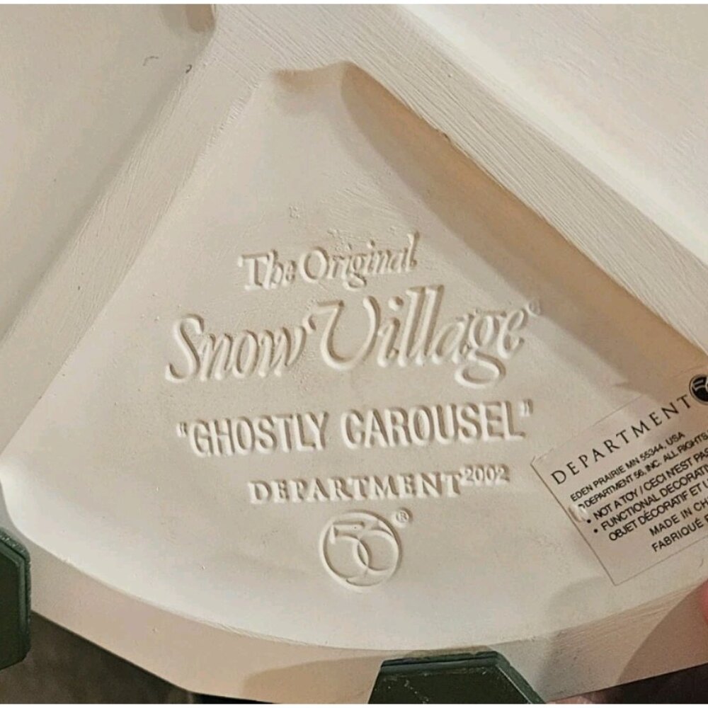 WORKING DEPT 56 GHOSTLY CAROUSEL HALLOWEEN ANIMATED ORIGINAL SNOW VILLAGE SERIES - Picture 16 of 16